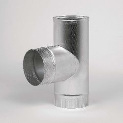 Enkelwandig rookgas T-stuk, Ubbink Ubigas, 100mm, aluminium